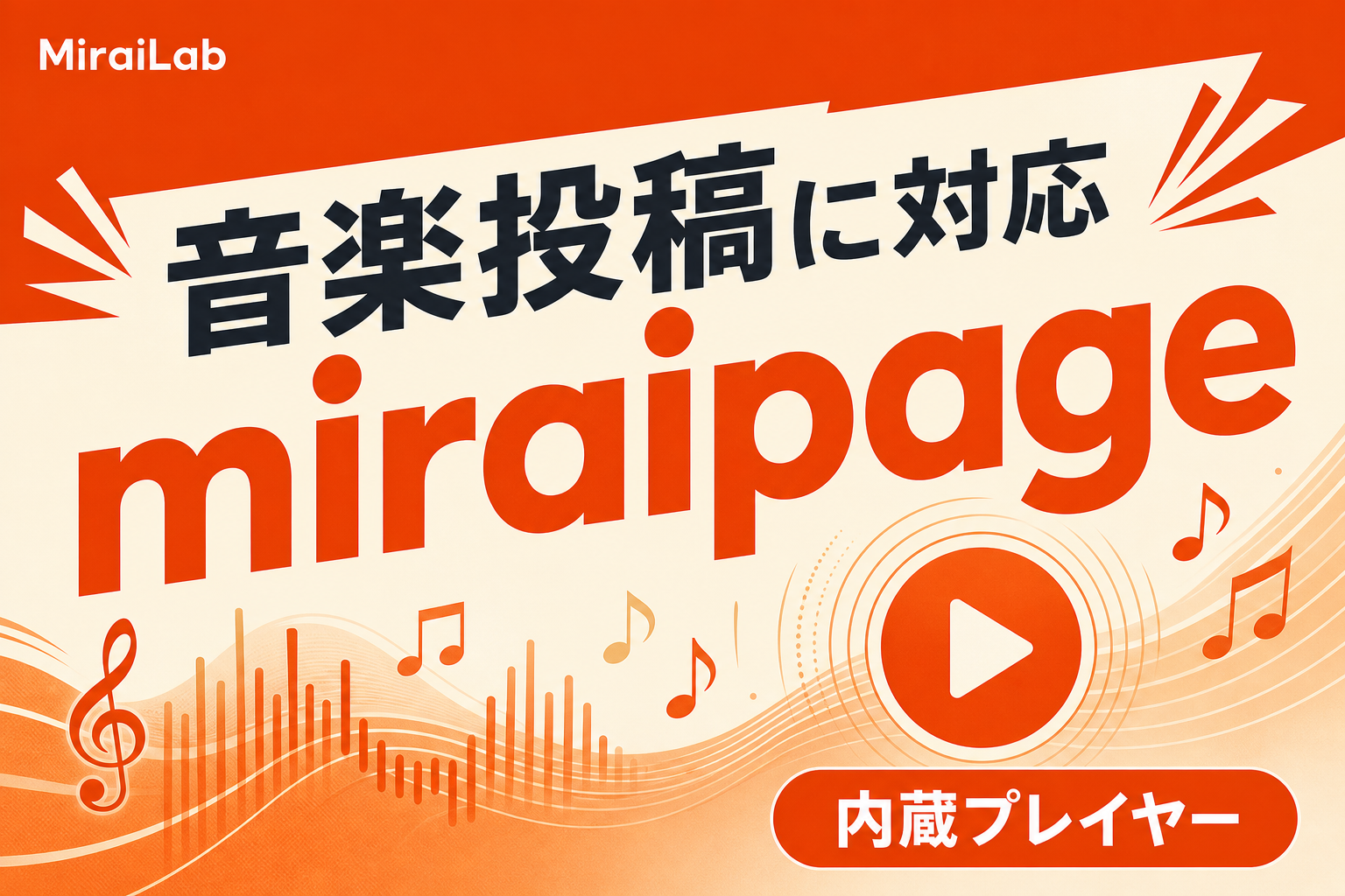 音楽（オーディオ）投稿フォーマットに対応